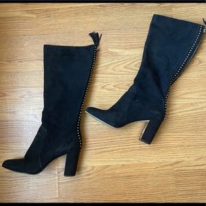 Anne Klein Back Gold Studded Boots